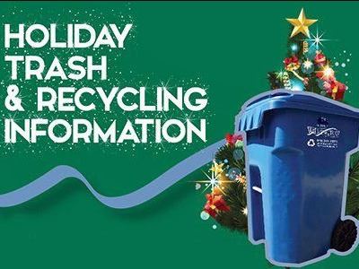 Holiday trash-recycling graphic